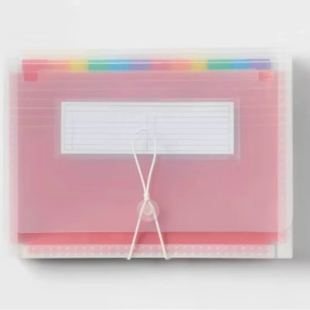 24 Pocket Expanding File Folder Letter Size Clear - Up & Up